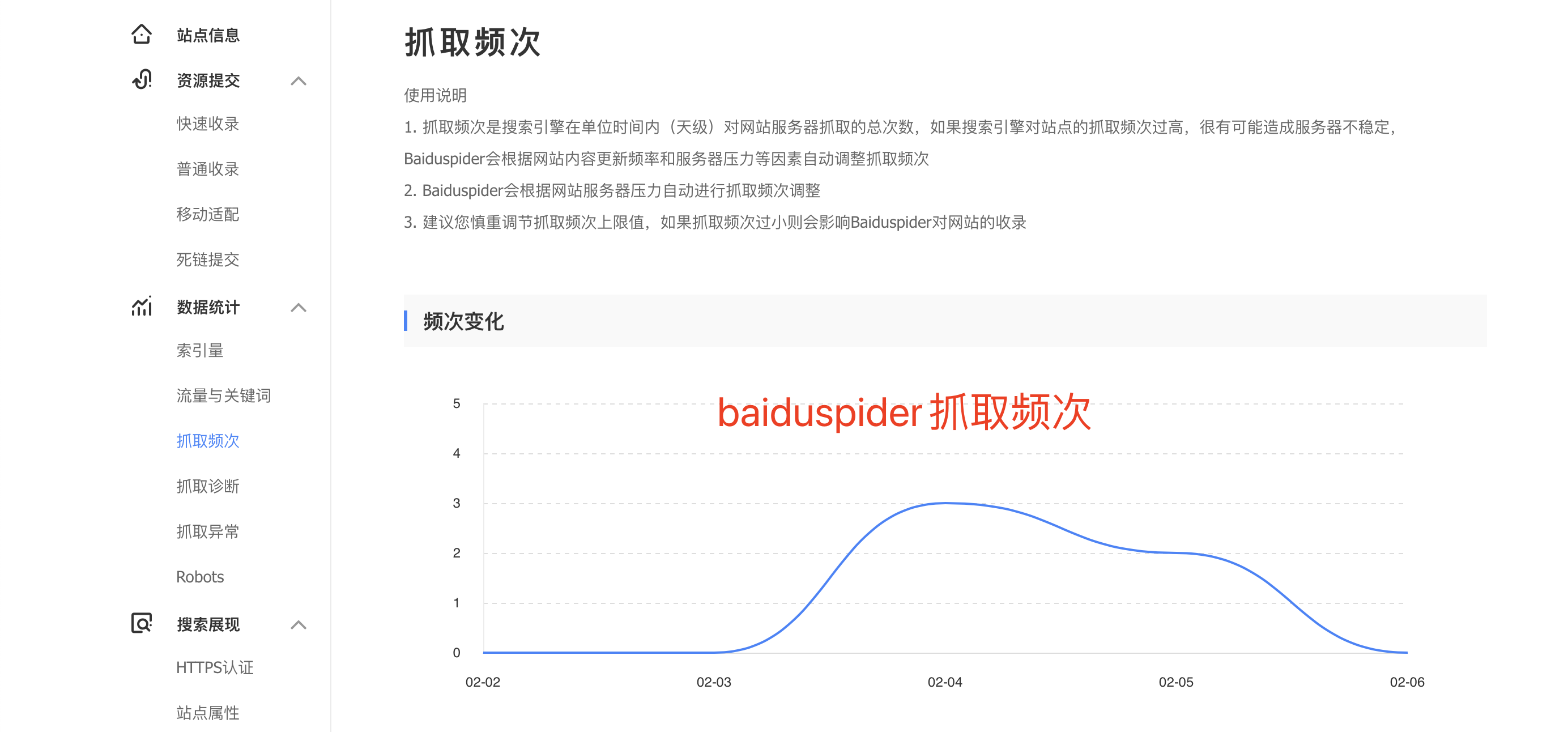 Baiduspider抓取频次