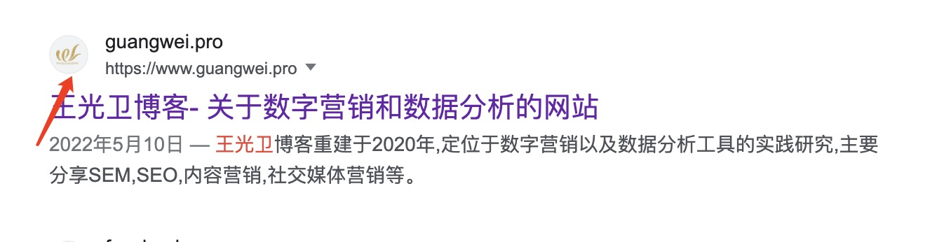 如何在搜索结果中显示的网站图标?